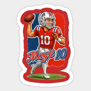 Drake Maye New England Caricature Cartoon Shirt Sticker